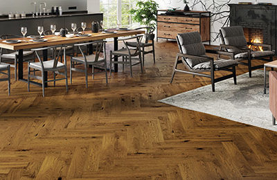 Stejar Brown Sugar Herringbone 130